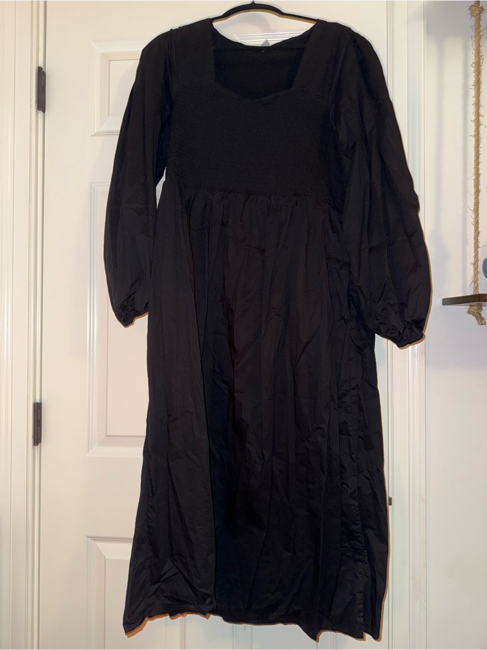 Old Navy Black Maxi Dress with Smocked Bodice